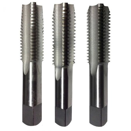 TAP AMERICA Hand Tap Set, Series TA, Imperial, 7814 Size, 4 Flutes, Right Hand Cutting Direction, Bottoming T/A54893